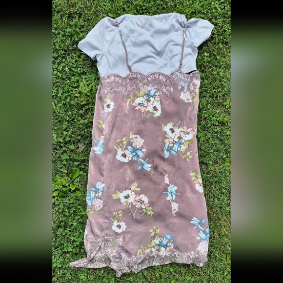 Chelsea & Violet Slip Shirt Shift Two Piece Dress - Medium - Picture 2 of 6